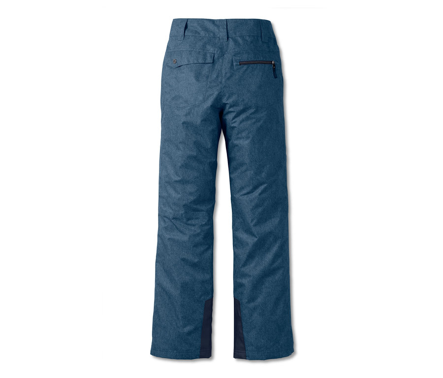 Blaue Fashion-Skihose im Jeans-Look.