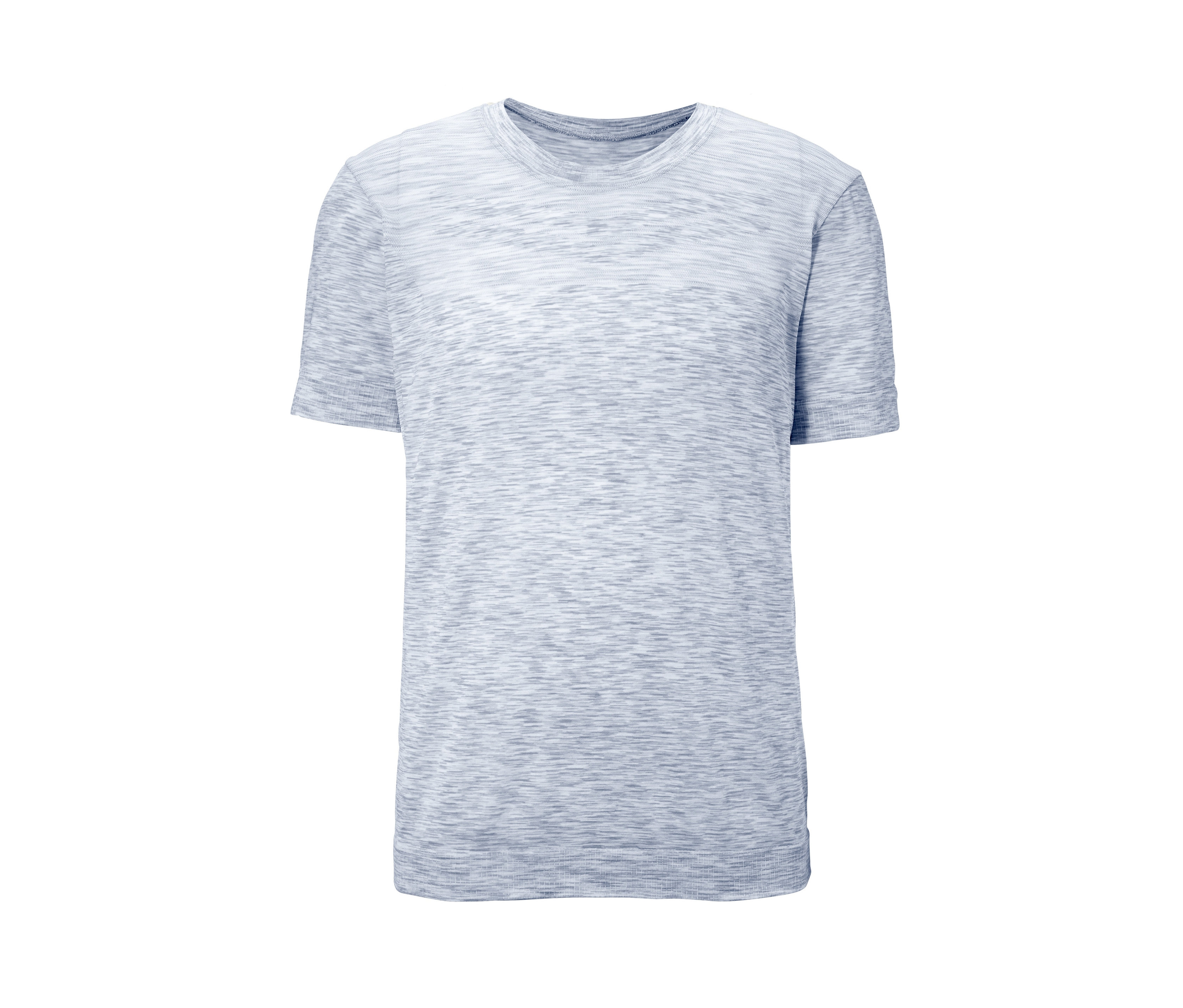 Ein graues Seamless-Funktionsshirt mit kurzen Ärmeln.