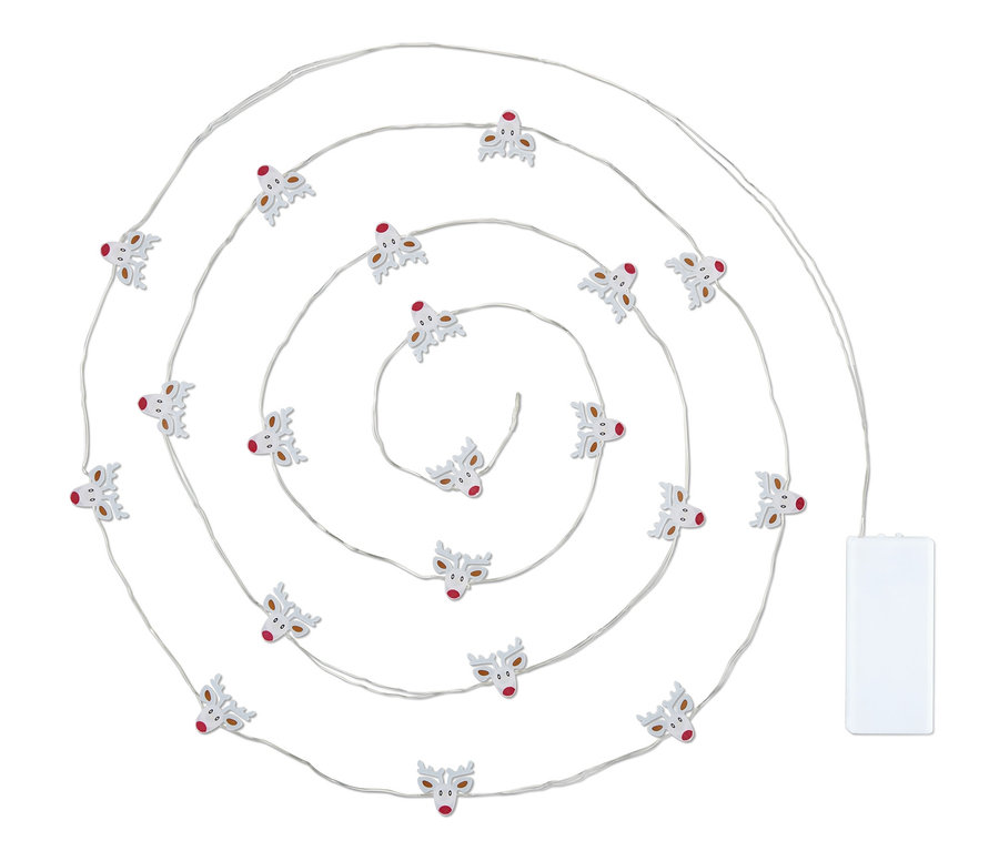 Aufgerollte LED-Microlichterkette, Rentier.