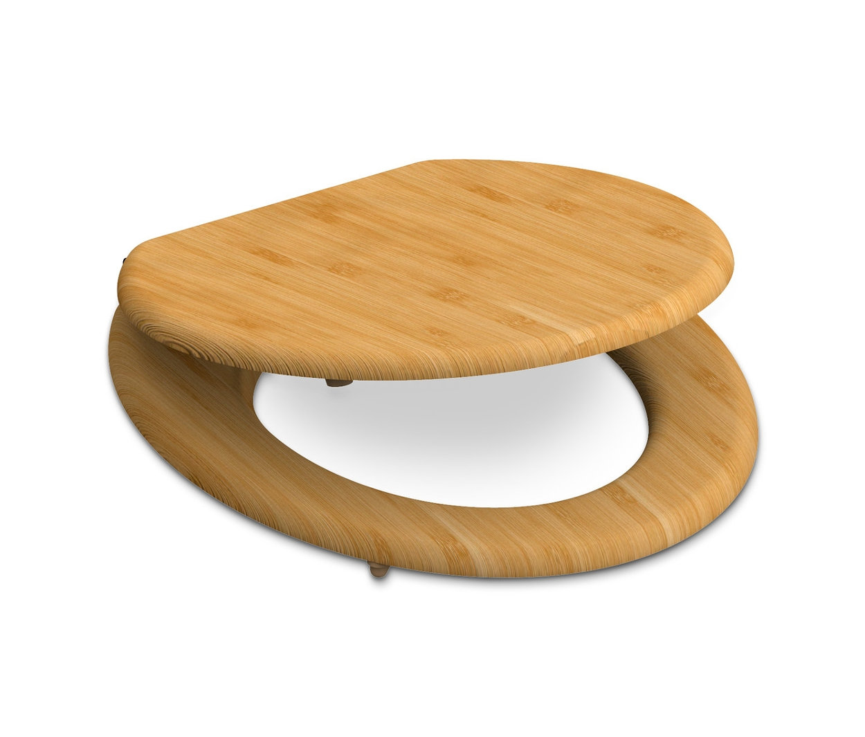 SCHÜTTE-WC-Sitz »Bambus« vor weißem Hintergrund.