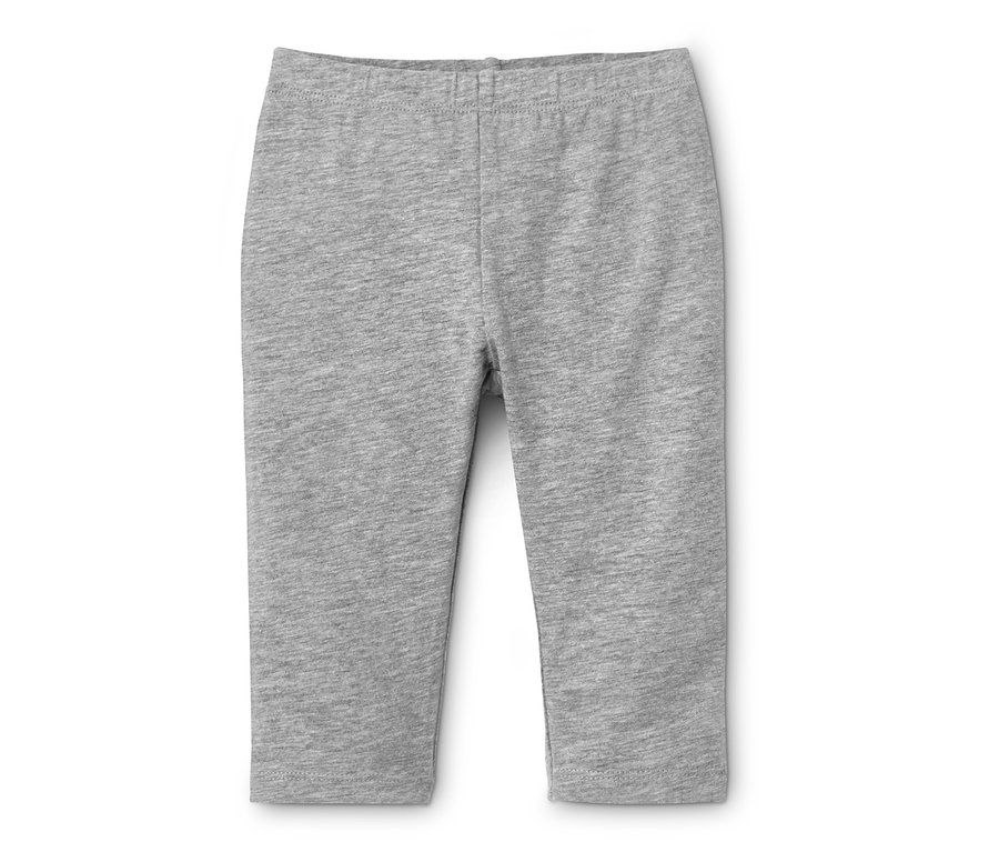 Graue Leggings aus Bio-Baumwolle.