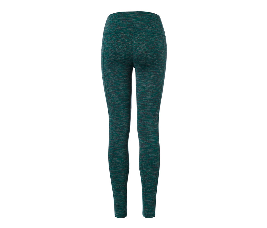 Sporttights, dunkelgrün meliert.