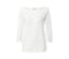 Weißes Shirt mit 3/4-Arm.