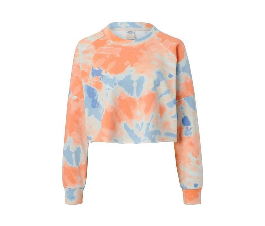 Orange-blaues Batik-Yogasweatshirt.