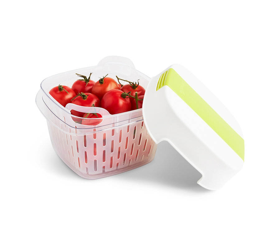 Tomaten in transparenter Rotho Klimabox.