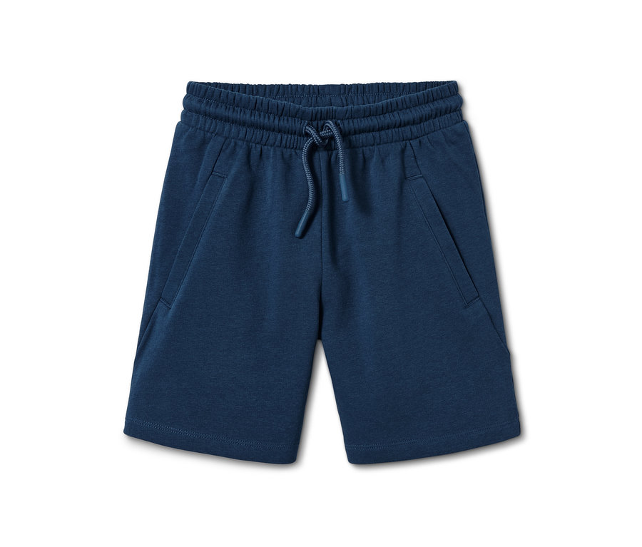Eine blaue, kurze 2 Sweatshorts.