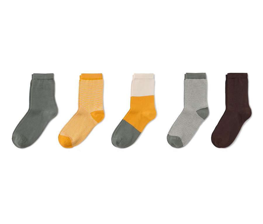 5 Paar Socken, grün.