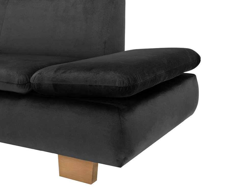 Detailansicht des graphitfarbenen Sofa 2,5-Sitzer mit Ecksofa »Tampere«, links.