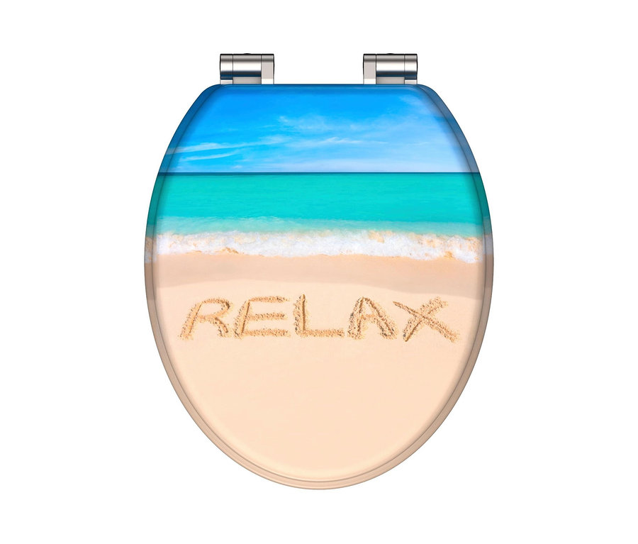 Schütte MDF-WC-Sitz »Relax« mit Absenkautomatik mit Strandmotiv.