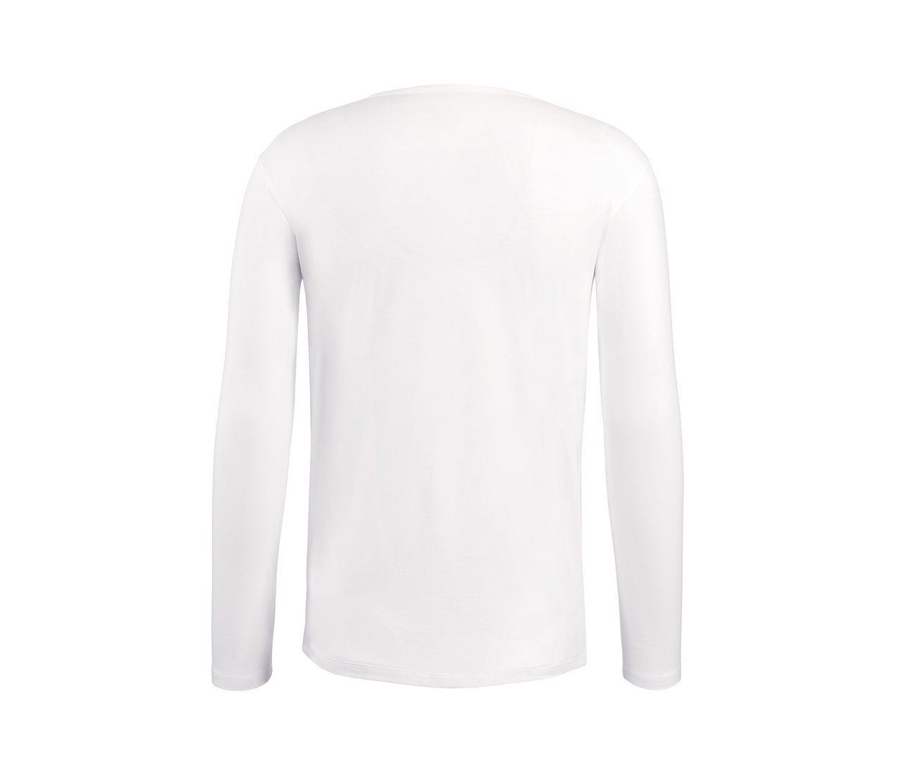 Weißes Langarm-Unterhemd.