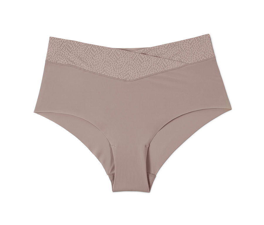 Ein beiger Highwaist-Panty.