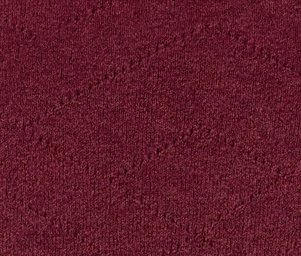 Nahaufnahme eines Strickpullovers mit Ajour-Muster.