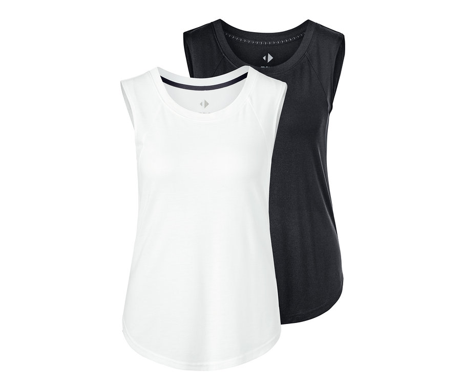 Zwei Tops, ein weißes und ein schwarzes.