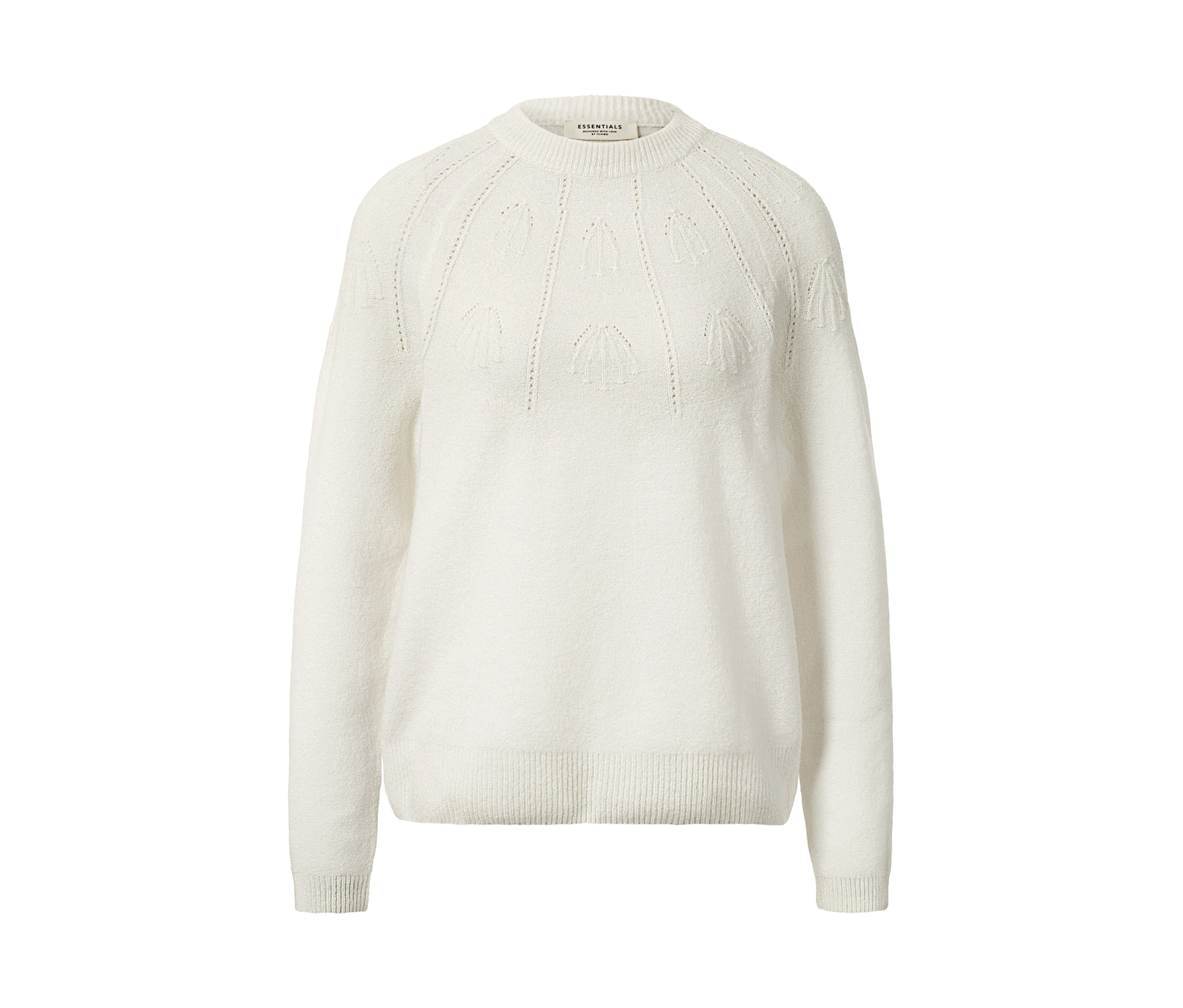 Tchibo - Strickpullover mit Wolle - Damen - Gr. L - weiß