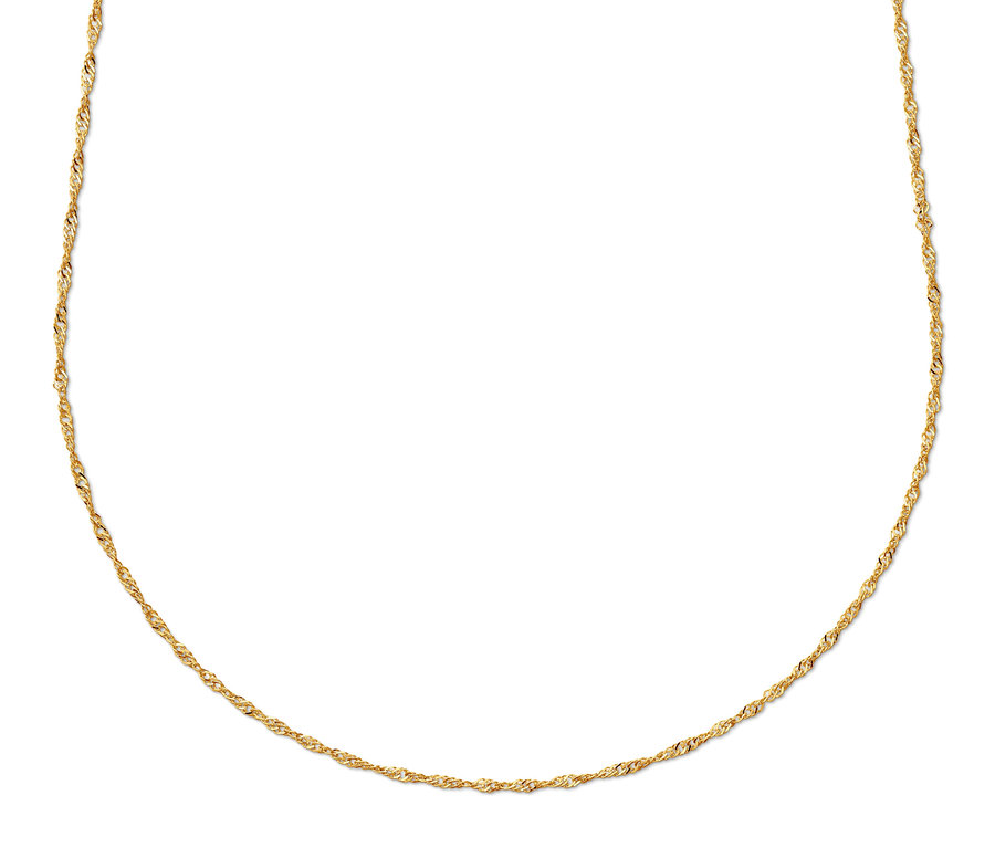 585 und 375 Gold Kette Singapur.