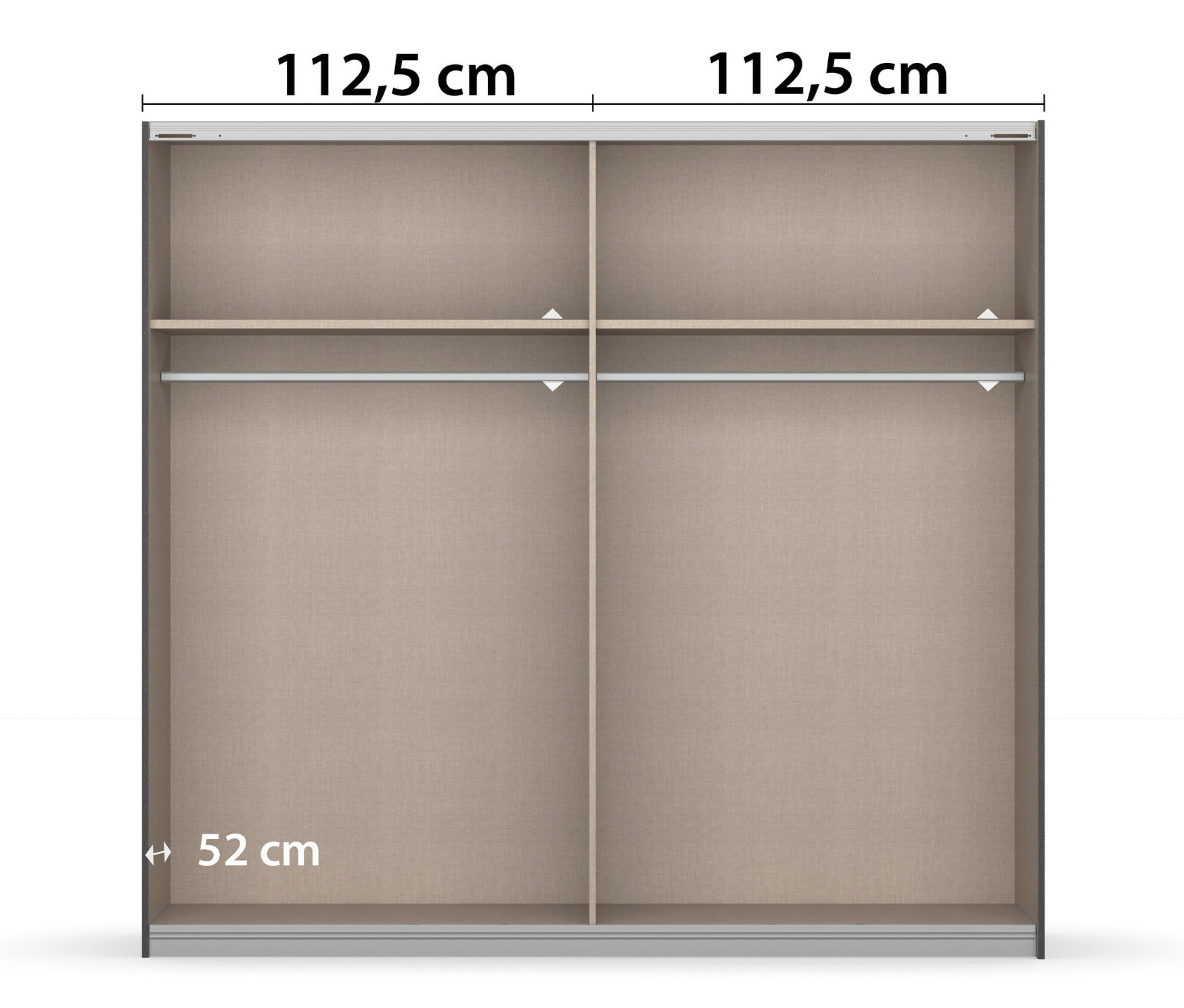 Thumbnail - rauch Schwebetürenschrank »Mosbach« - 226x62x210cm - weiß - Holz / Holz