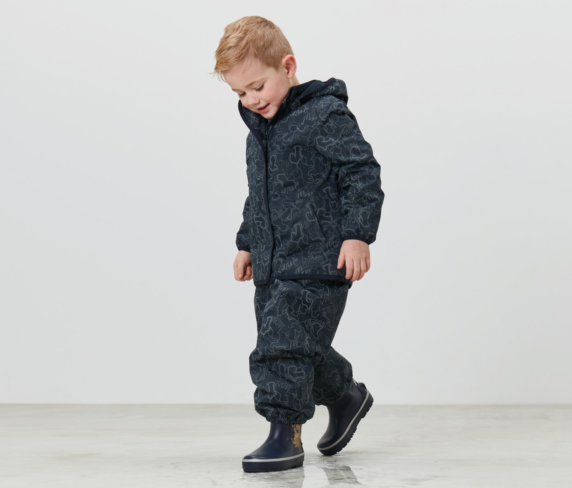 Thumbnail - Tchibo - Kinder-Thermo-Regenjacke mit reflektierenden Elementen - Herren - Gr. 98/104 - silber