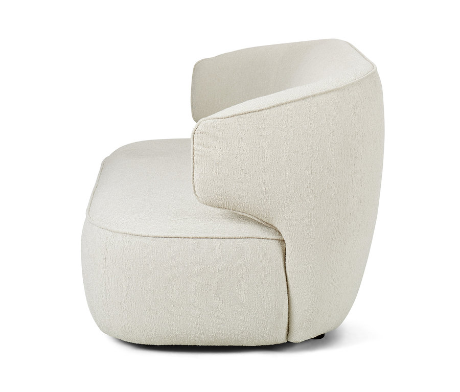 Beiges 2-Sitzer-Sofa »Odense« in der Seitenansicht.