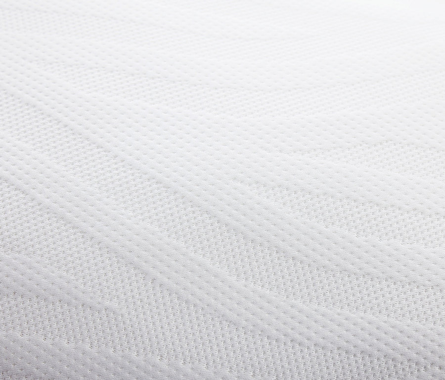 Nahaufnahme eines weißen Bezugs des TEMPUR® Comfort Pureclean Kissens.