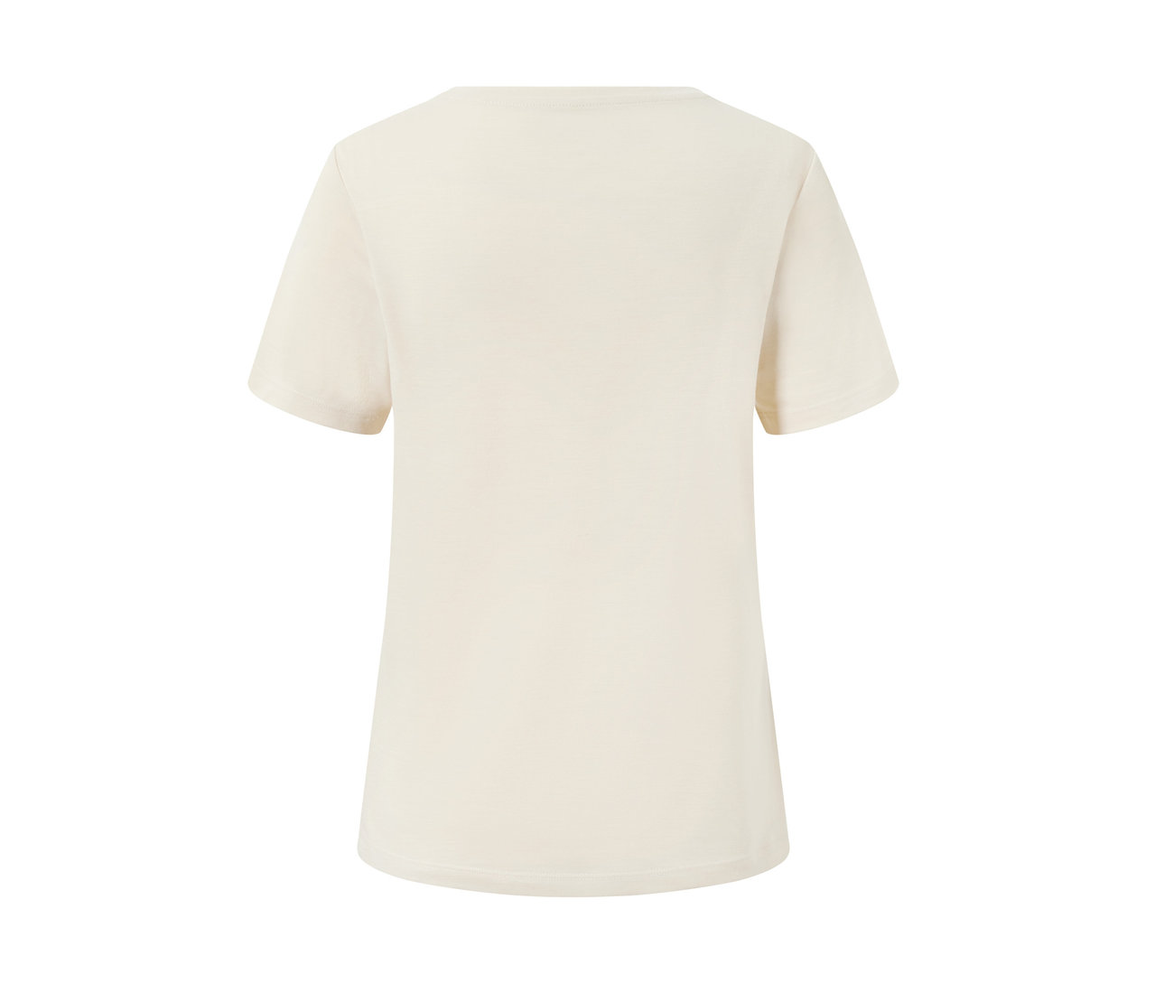 Beiges Funktionsshirt mit Merinowolle.