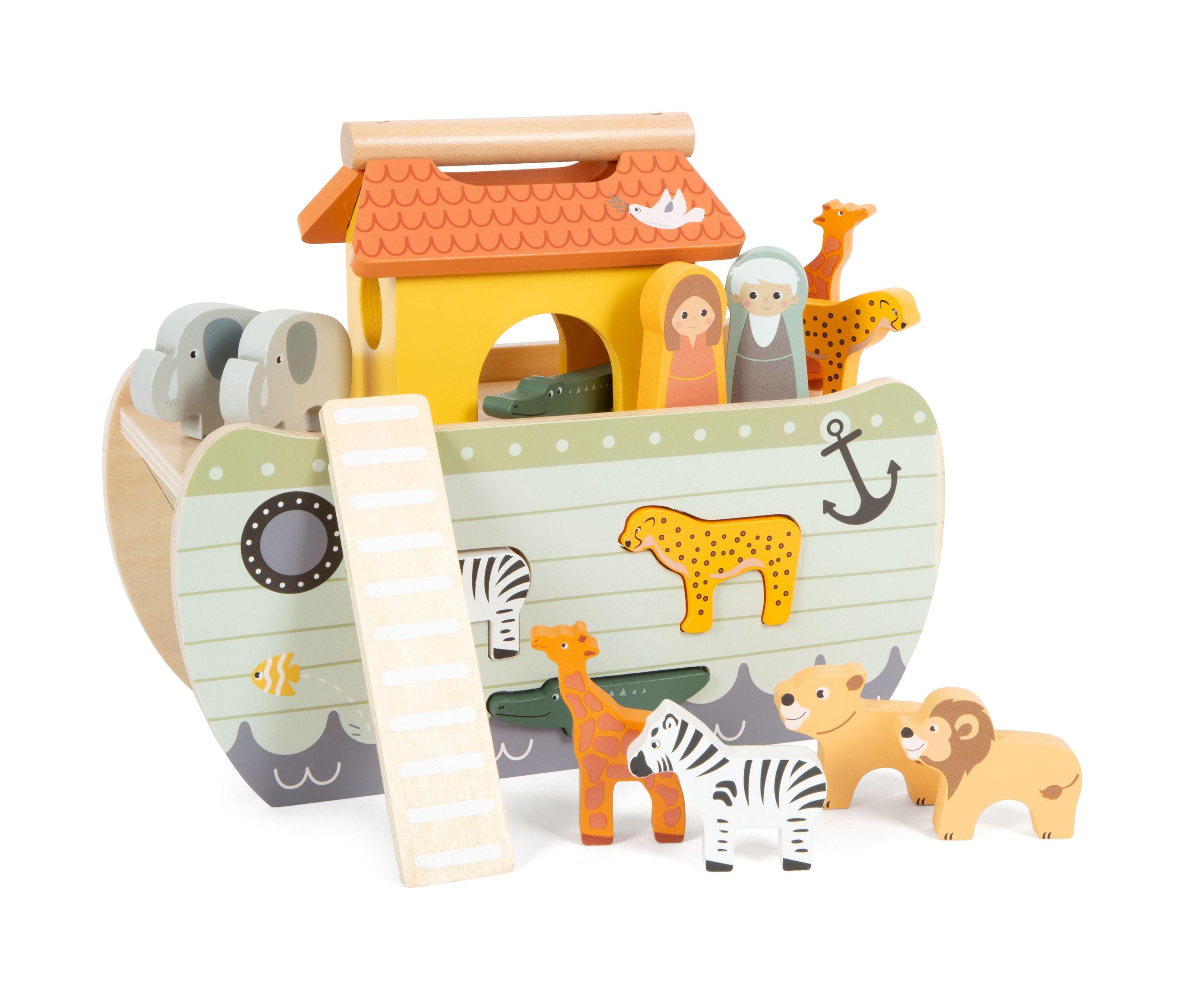 Small foot Noah's Ark Spielzeugset aus Holz 12 m+ 15 St.