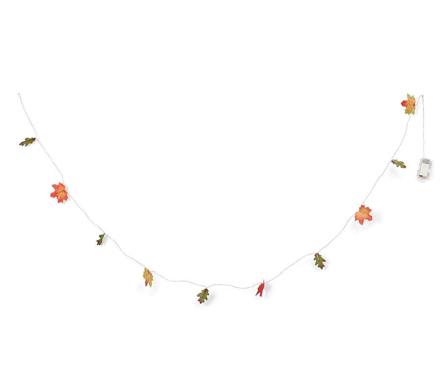 LED-Lichterkette »Blätter« auf weißem Hintergrund.