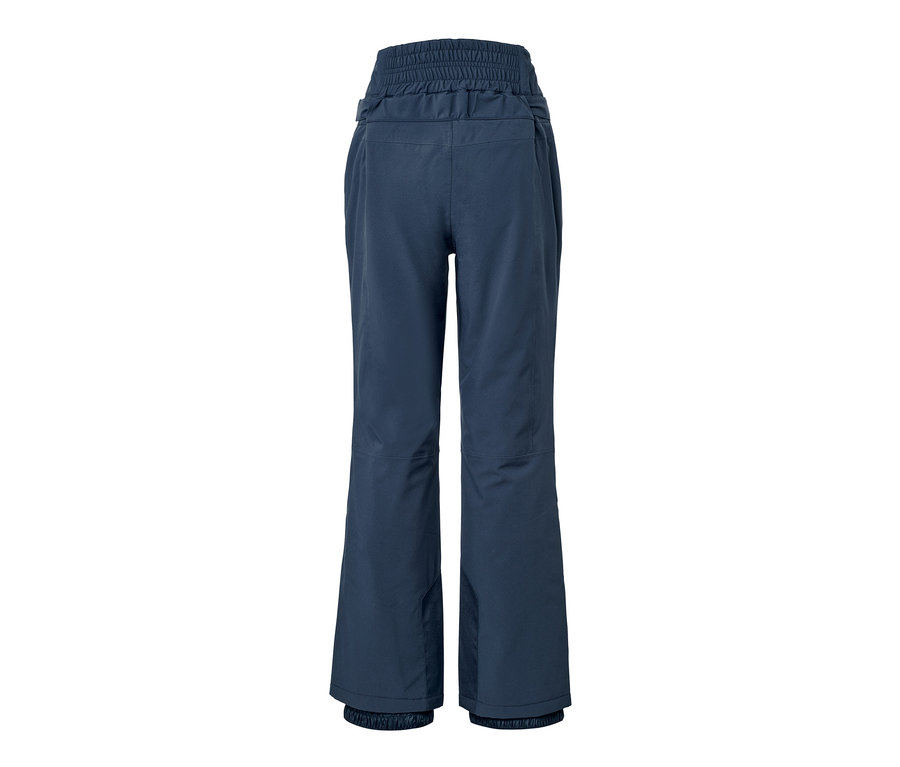 Blaue High-Waist-Skihose.