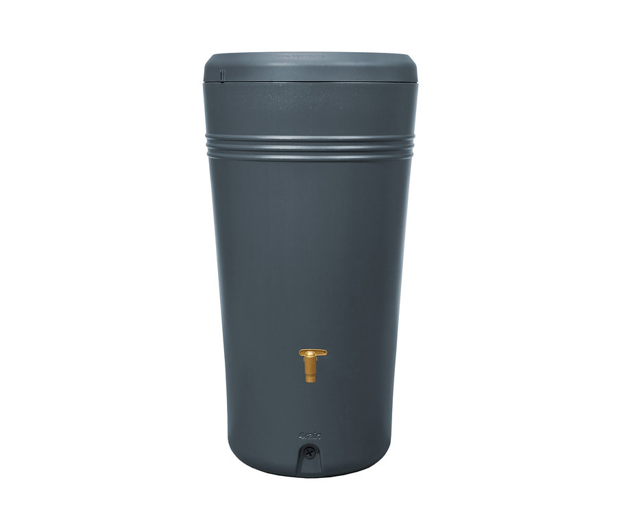 Graue 2-in-1-Regentonne-Komplett-Set »Azura«, ca. 230 l.