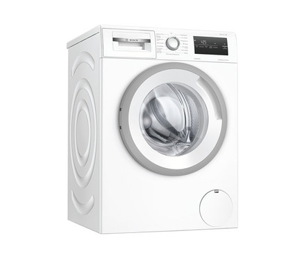 Detailaufnahme einer weißen Bosch Waschmaschine »WAN281KA3 Frontlader«.