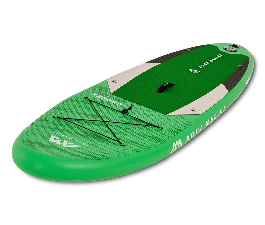 Grünes Aqua Marina SUP-Board »Breeze« auf weißem Hintergrund.