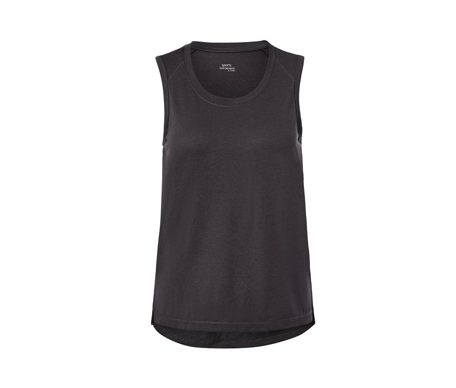 Ein schwarzes Sporttop aus einem 2er Set.