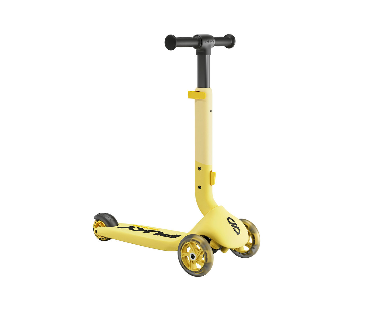 Gelber PUKY Roller PUSH auf weißem Hintergrund.