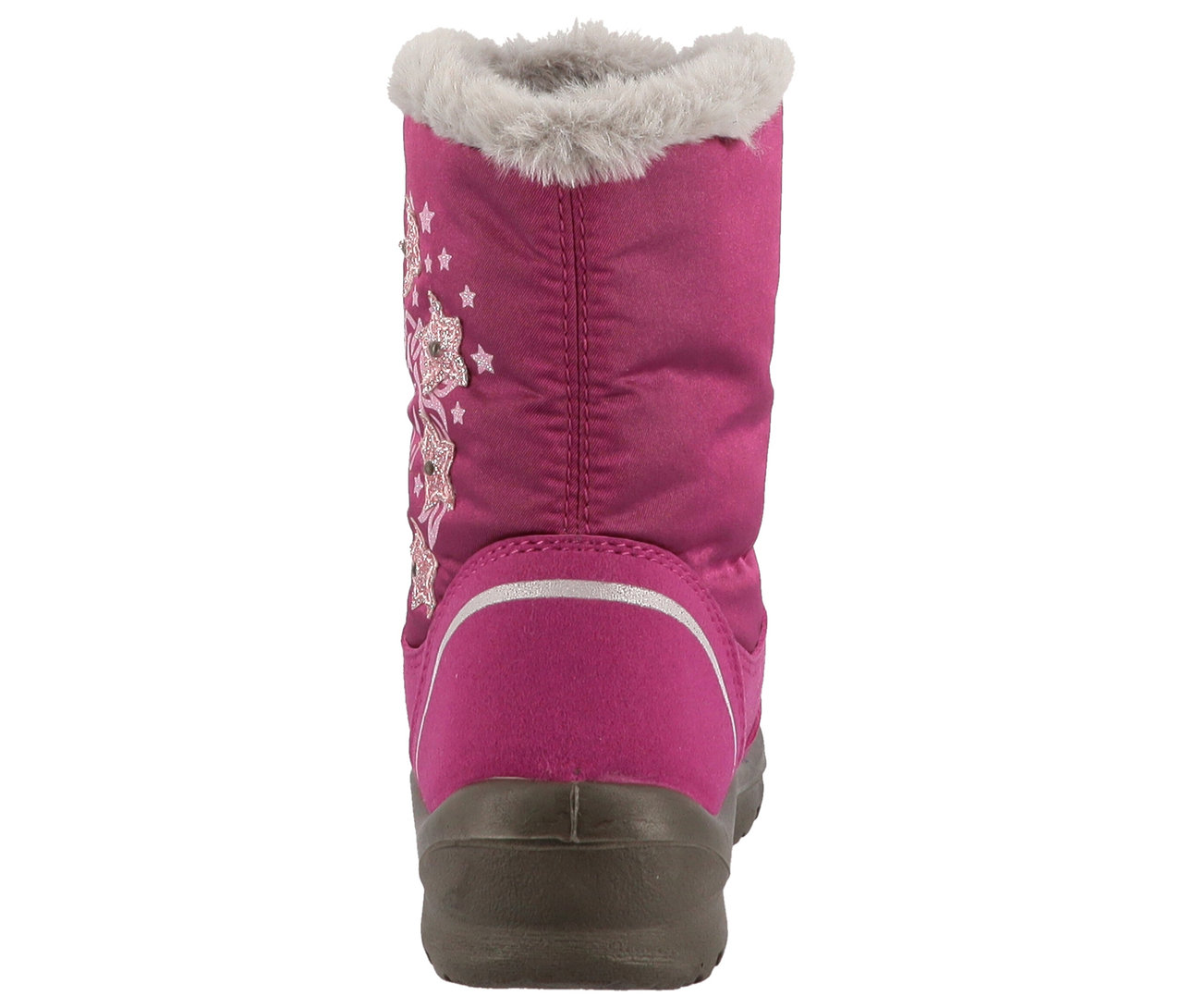 Detailaufnahme von hinten eines pinken Winterstiefels, LURCHI »Kasandra-SYMPATEX«.