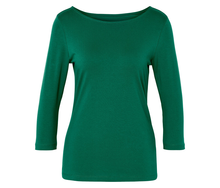 Grünes Shirt mit 3/4-Arm.