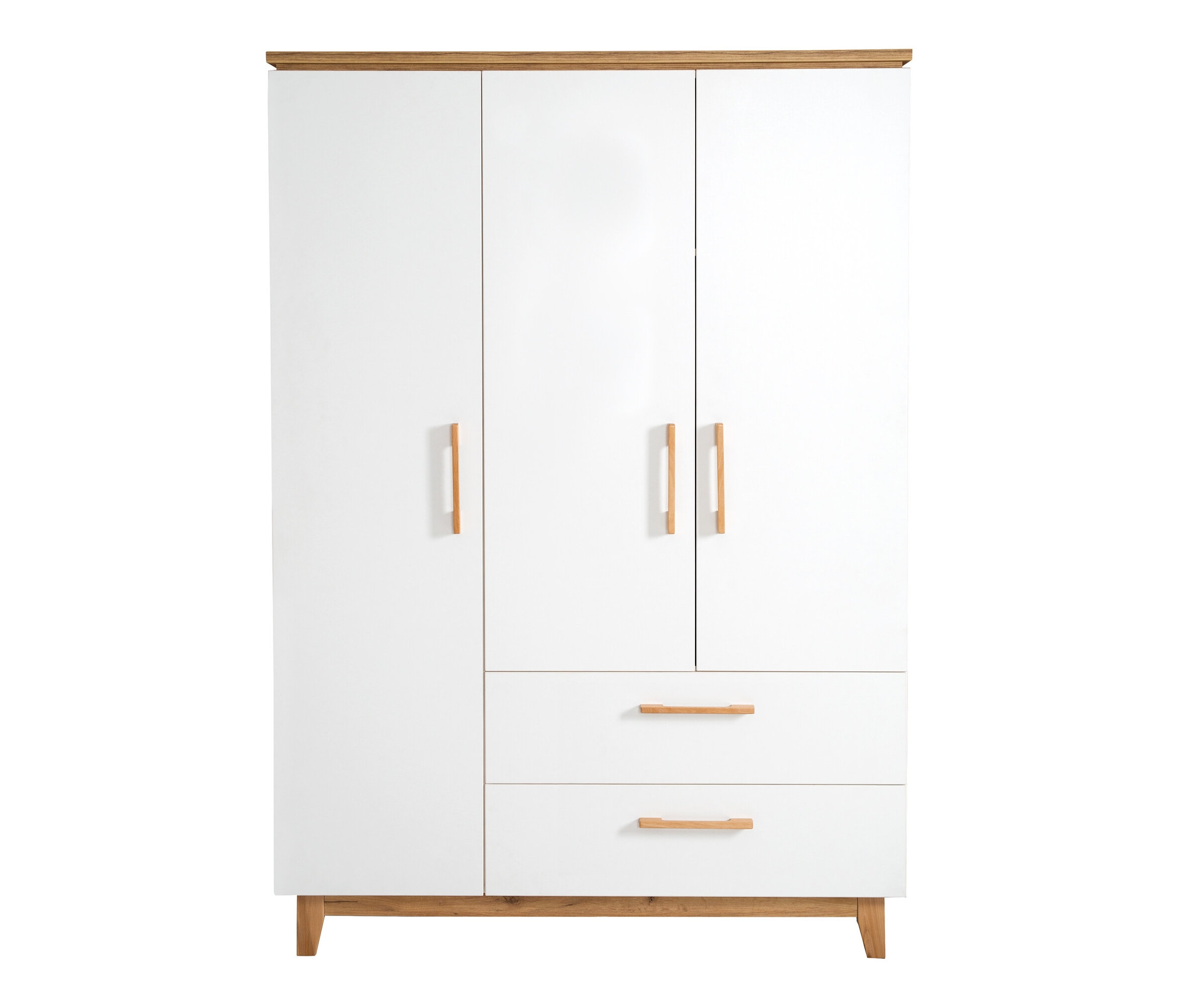 roba »Finn« 3-türiger Kleiderschrank - 134,5x55x200cm - weiß -