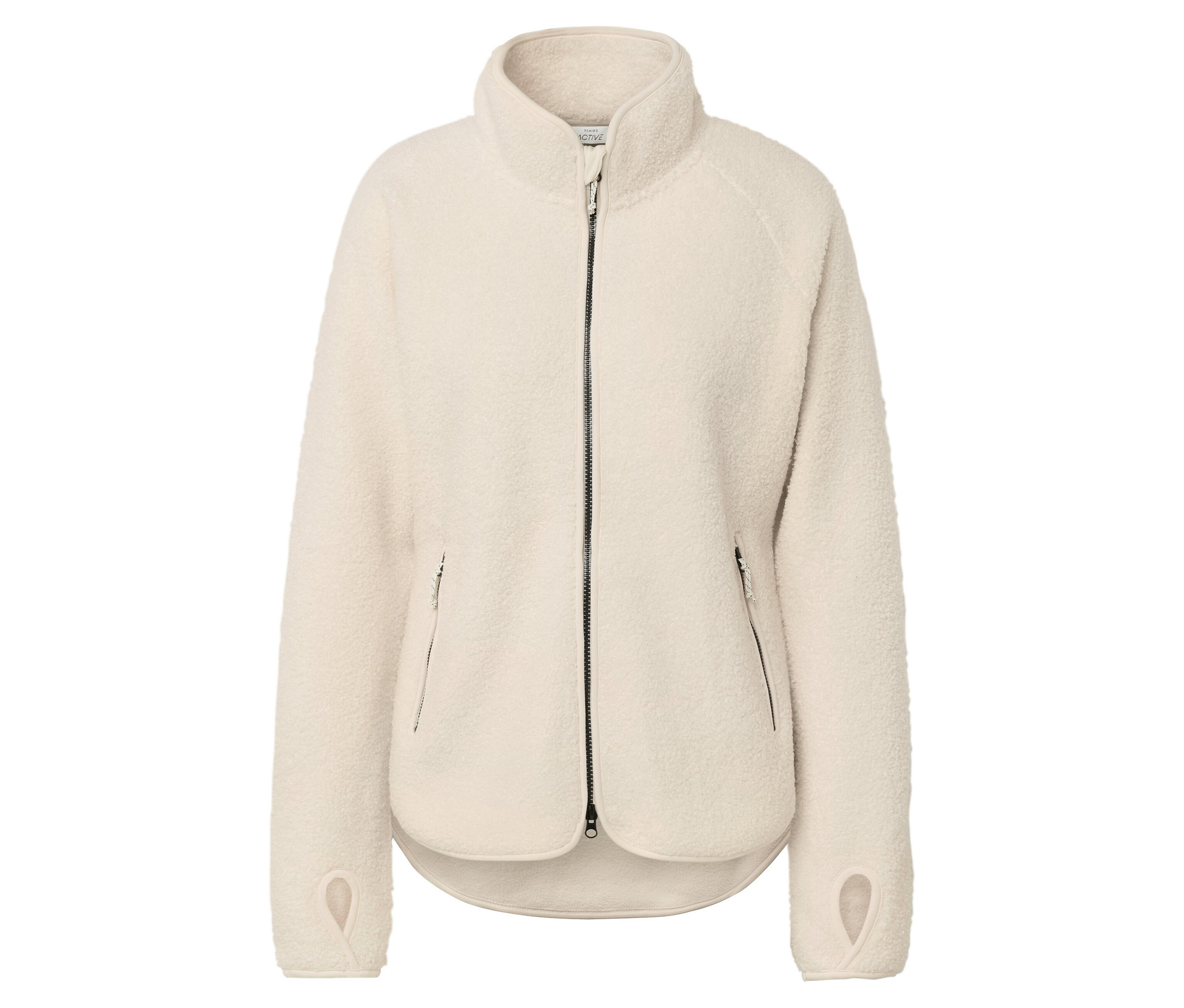 Teddyfleece-Jacke - Damen - Gr. L - creme - creme