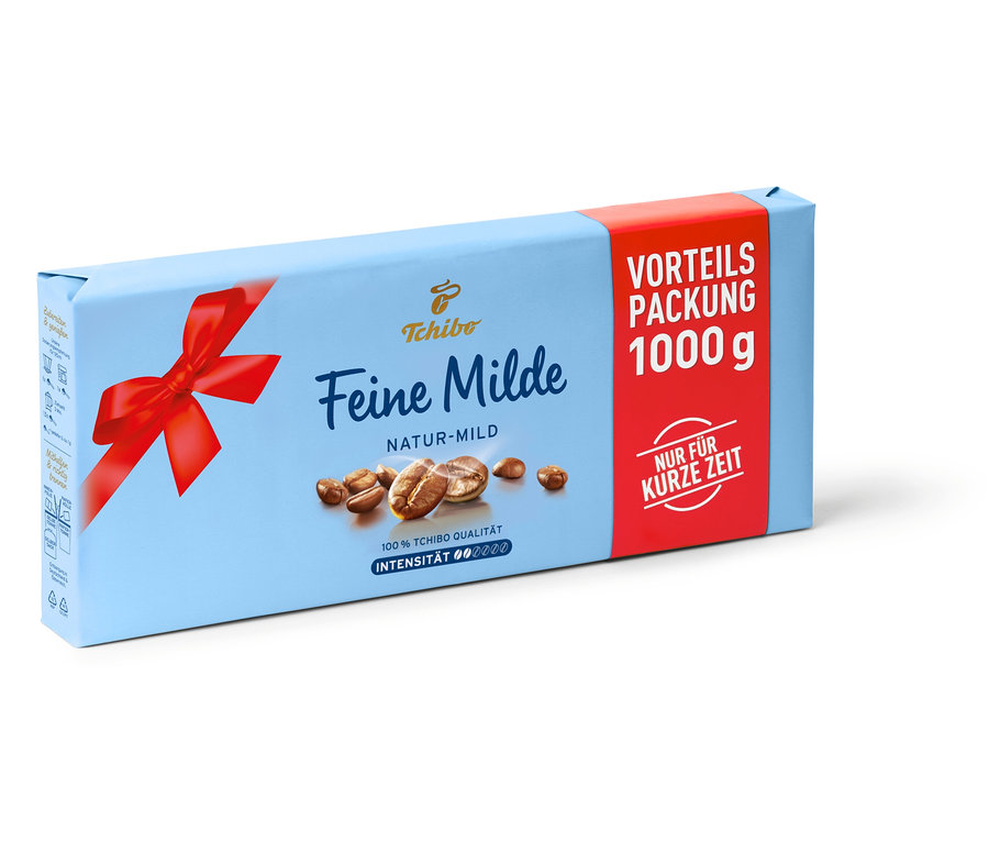 Eine Packung Feine Milde Kaffee, 1000g.