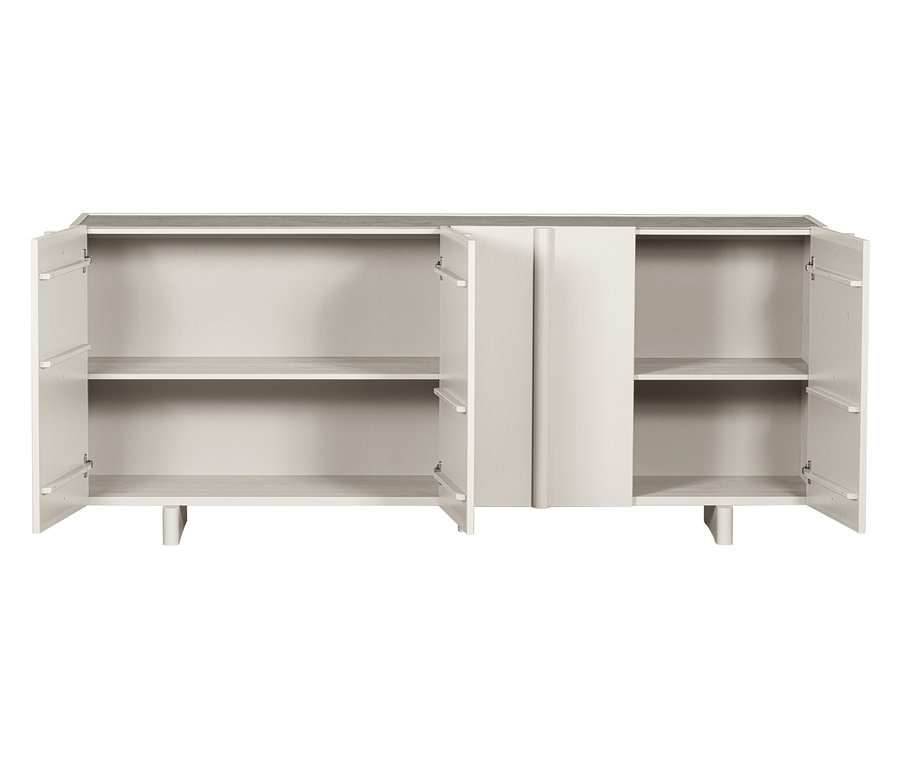 Offene Ansicht des Woood Sideboards »Basu« in Kiefer Dust.