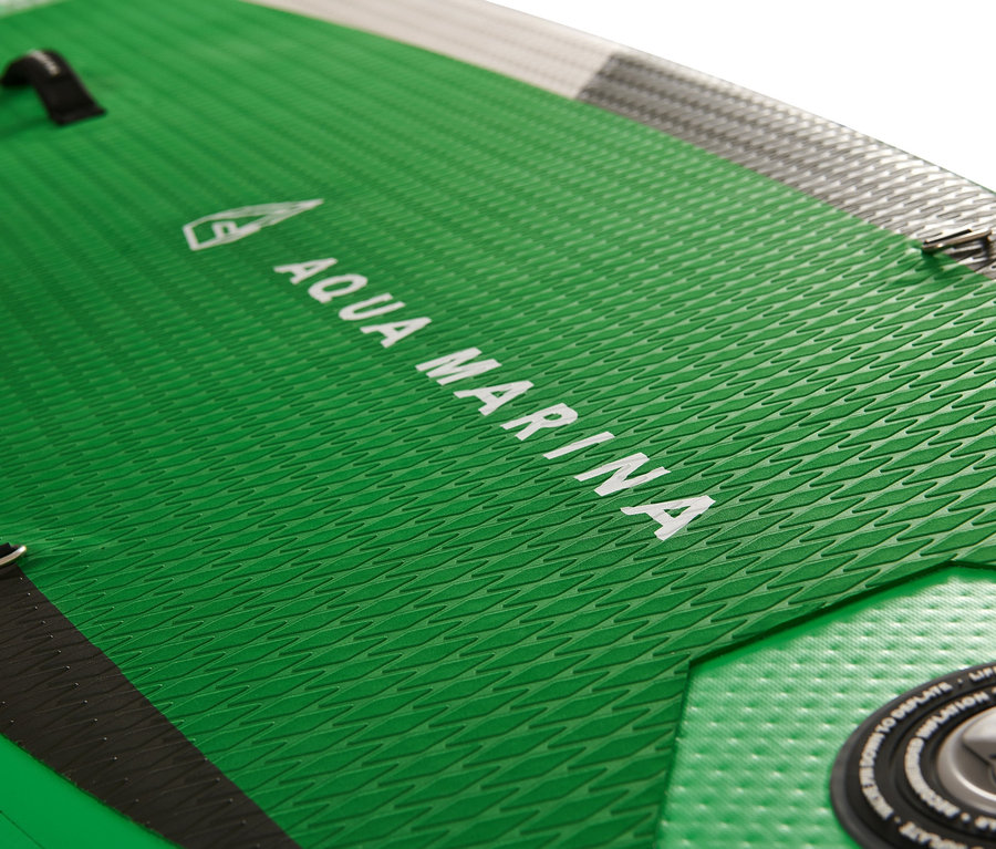Detailaufnahme eines grünen Aqua Marina SUP-Boards »Breeze«.