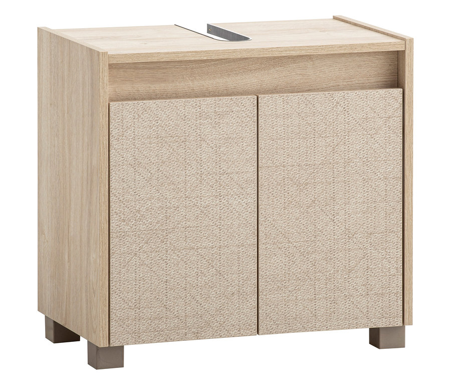 Waschbeckenunterschrank »Sander«, weißeiche/Canasta