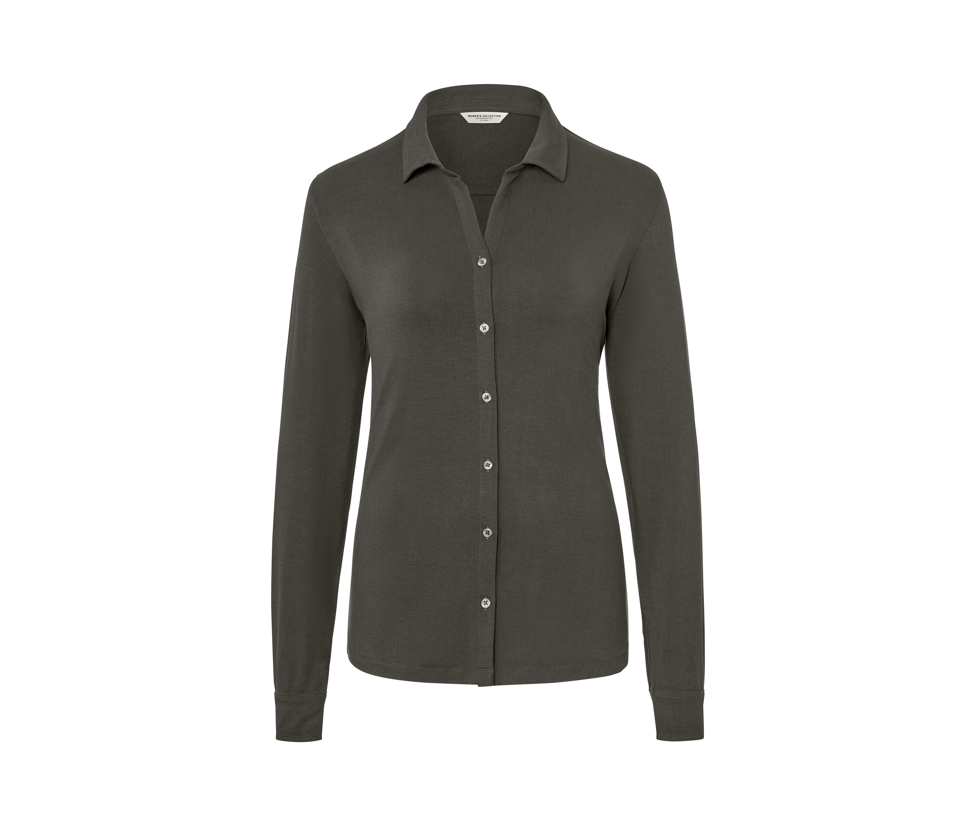 Tchibo - Blusenshirt mit Knopfleiste - Damen - Gr. XXL - dunkelgrün