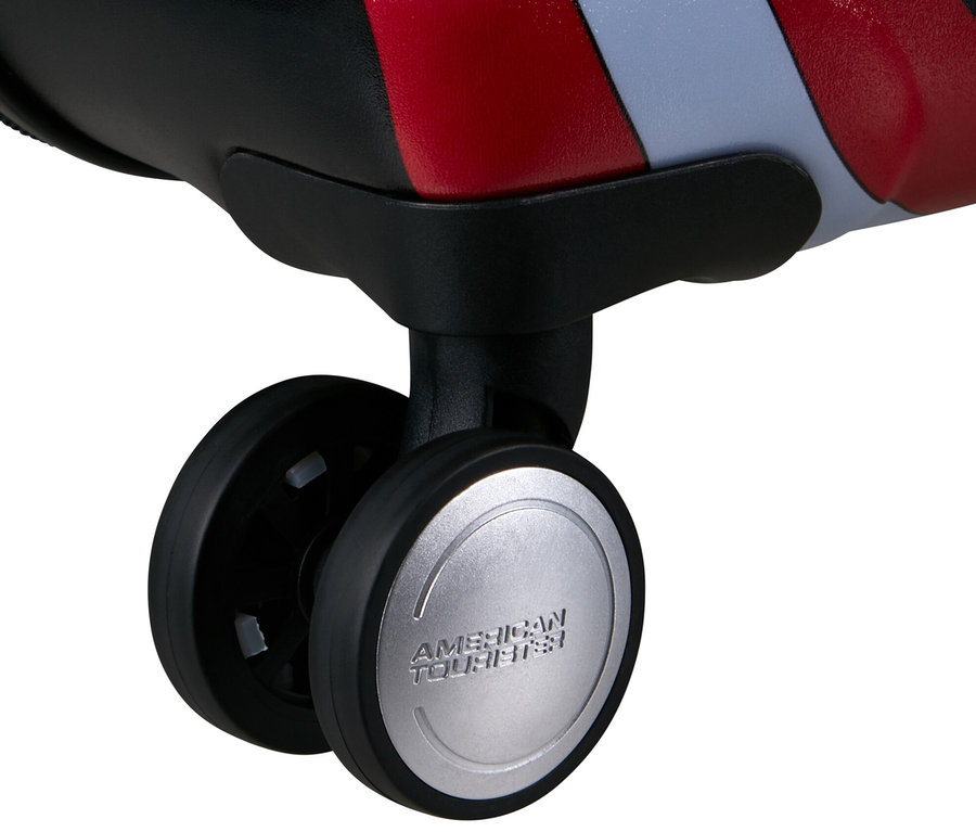 Detailansicht der Rollen des American Tourister Wavebreaker »Captain America«.