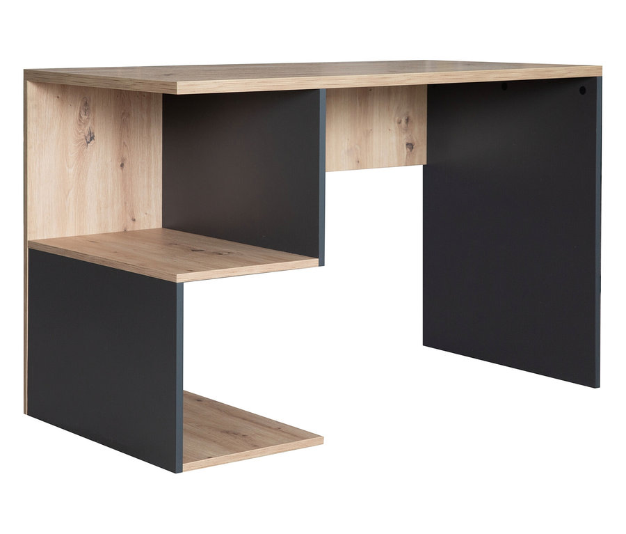 Der Roba Schreibtisch »Marvin« ist in Holzoptik und Anthrazit gehalten.