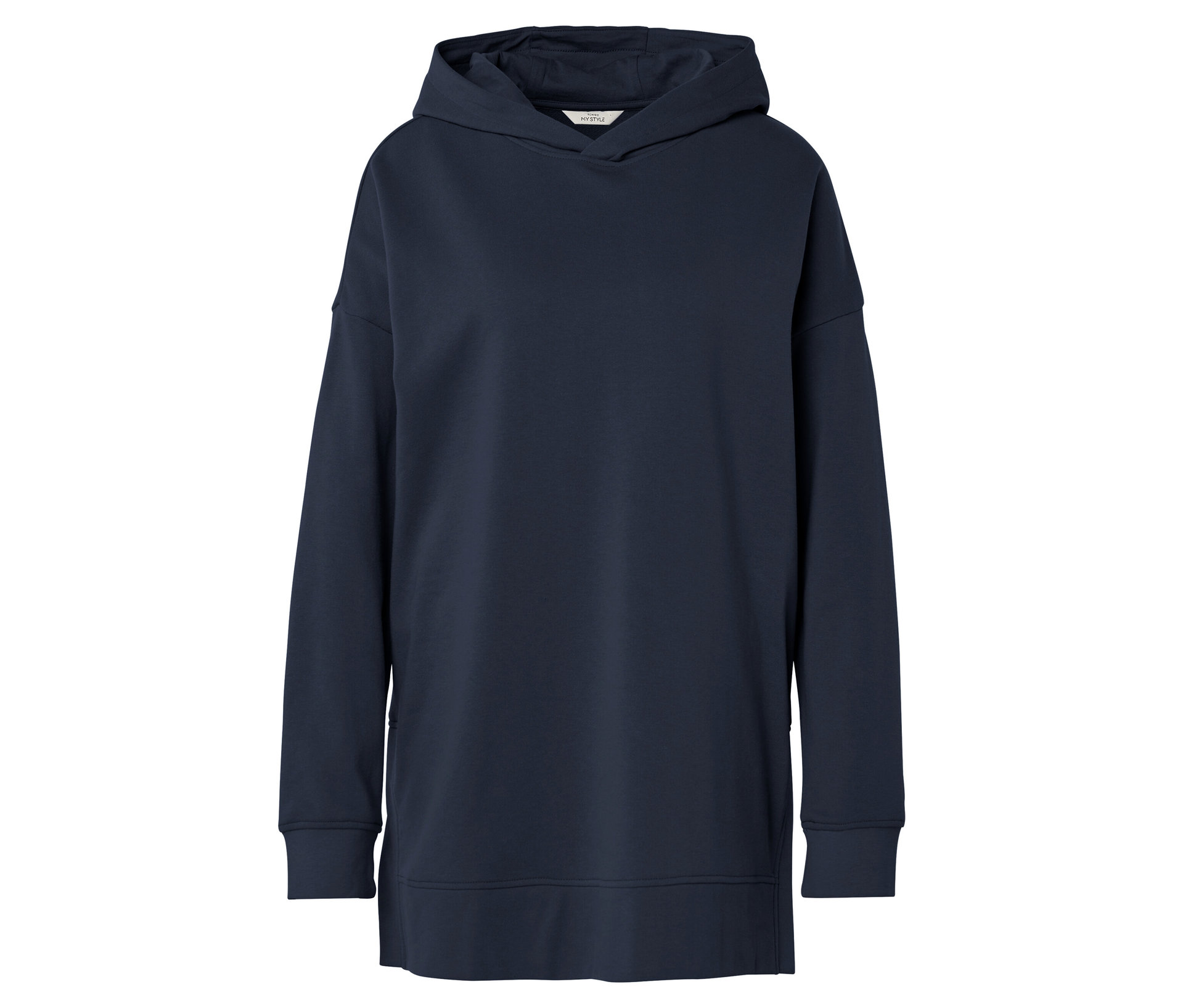 Langes Kapuzen-Sweatshirt - Damen - Gr. XXL - dunkelblau - dunkelblau