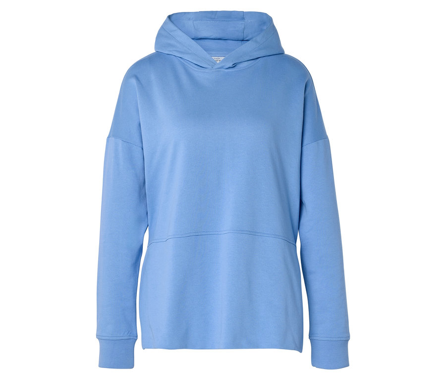 Hellblauer Kapuzenpullover