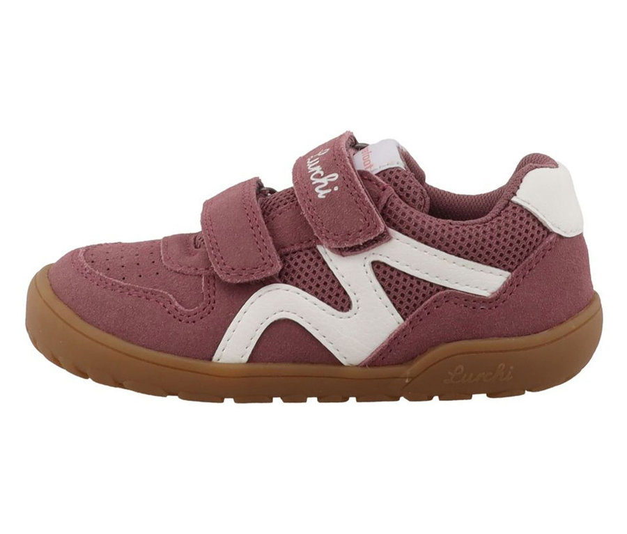 Ein einzelner rosa LURCHI Jamin Barefoot Schuh in den Größen 31-35.