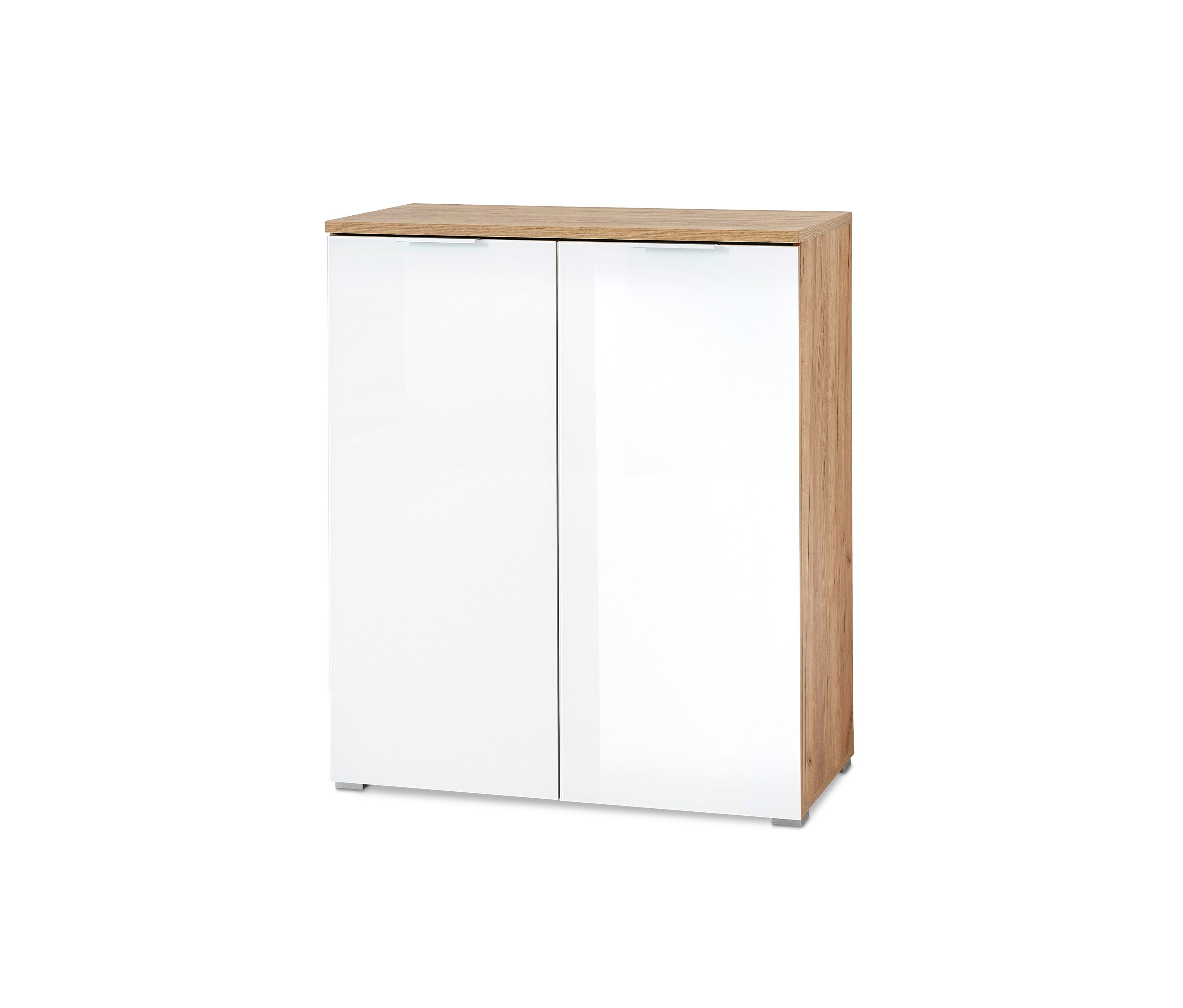Tchibo - 2-türiger Schuhschrank »Telde« - 89x40x105cm - silber - Glas / Metall