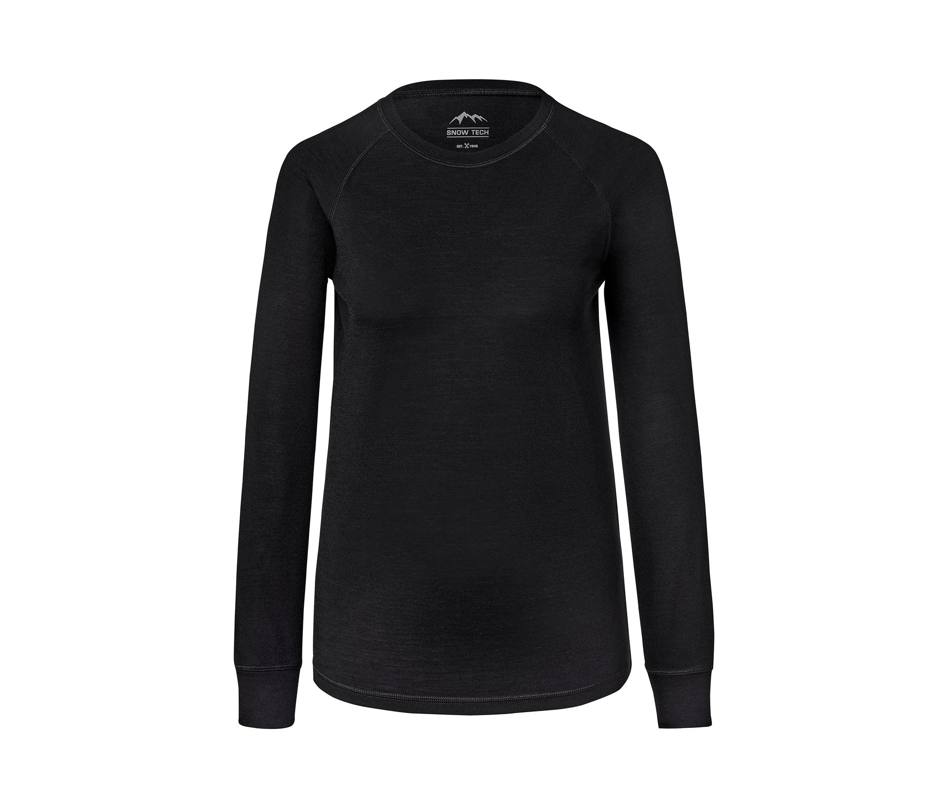 Tchibo - Funktionsshirt mit Wolle - Damen - Gr. S - schwarz