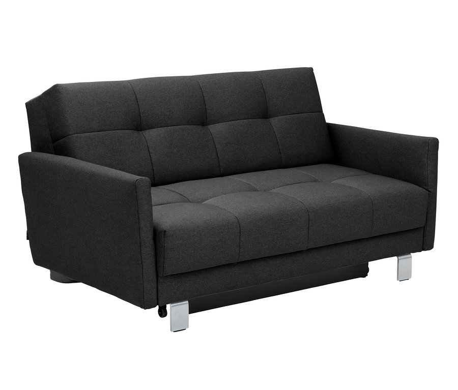 Anthrazitfarbenes Schlafsofa "Vincent 140".