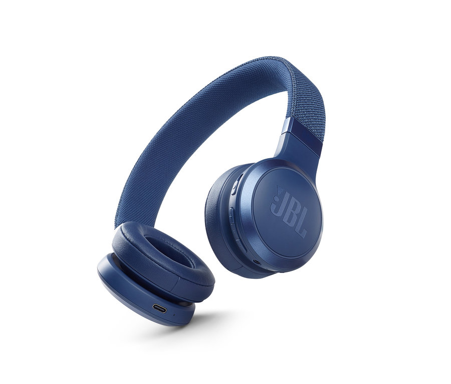 Blaue kabellose JBL On-Ear-NC-Kopfhörer »Live 460NC«.